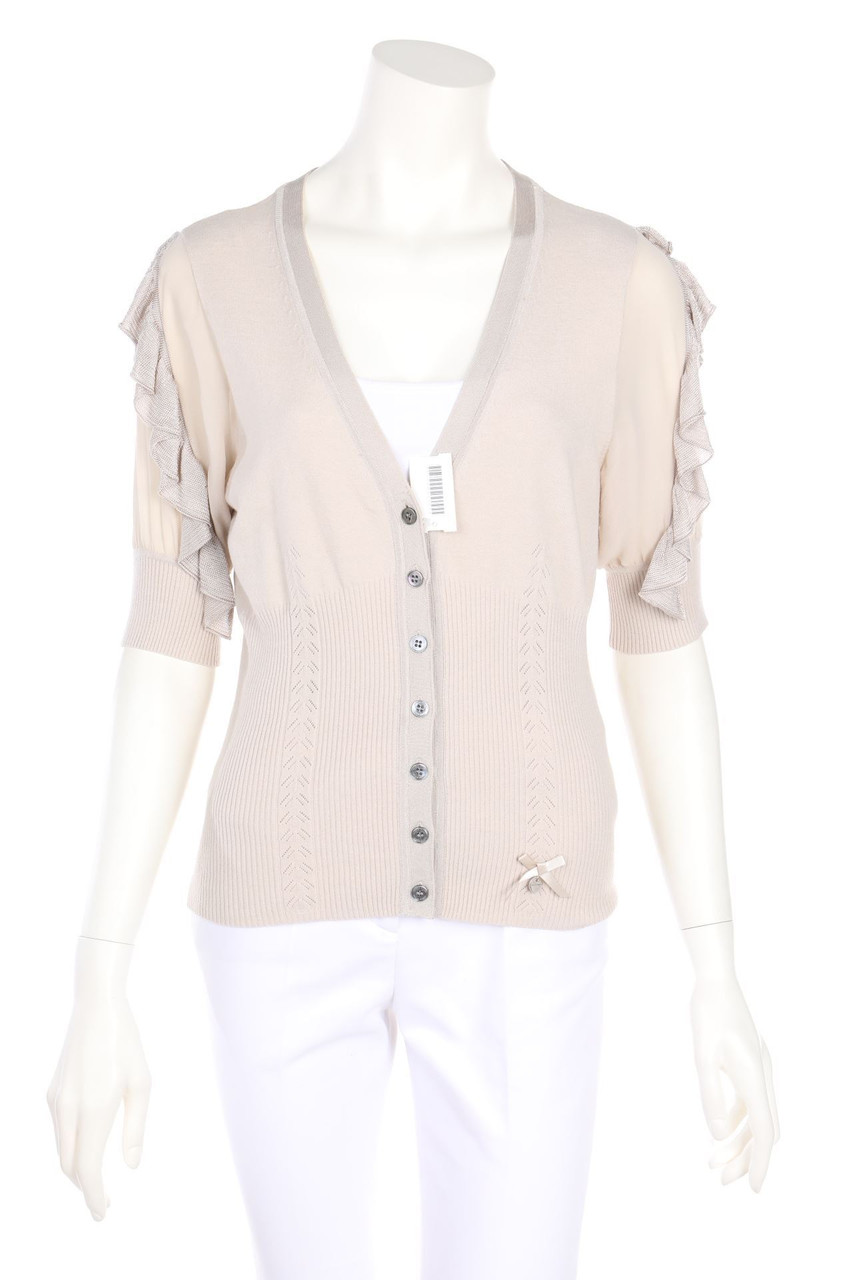 KAREN MILLEN - Volants-Cardigan with Silk - S