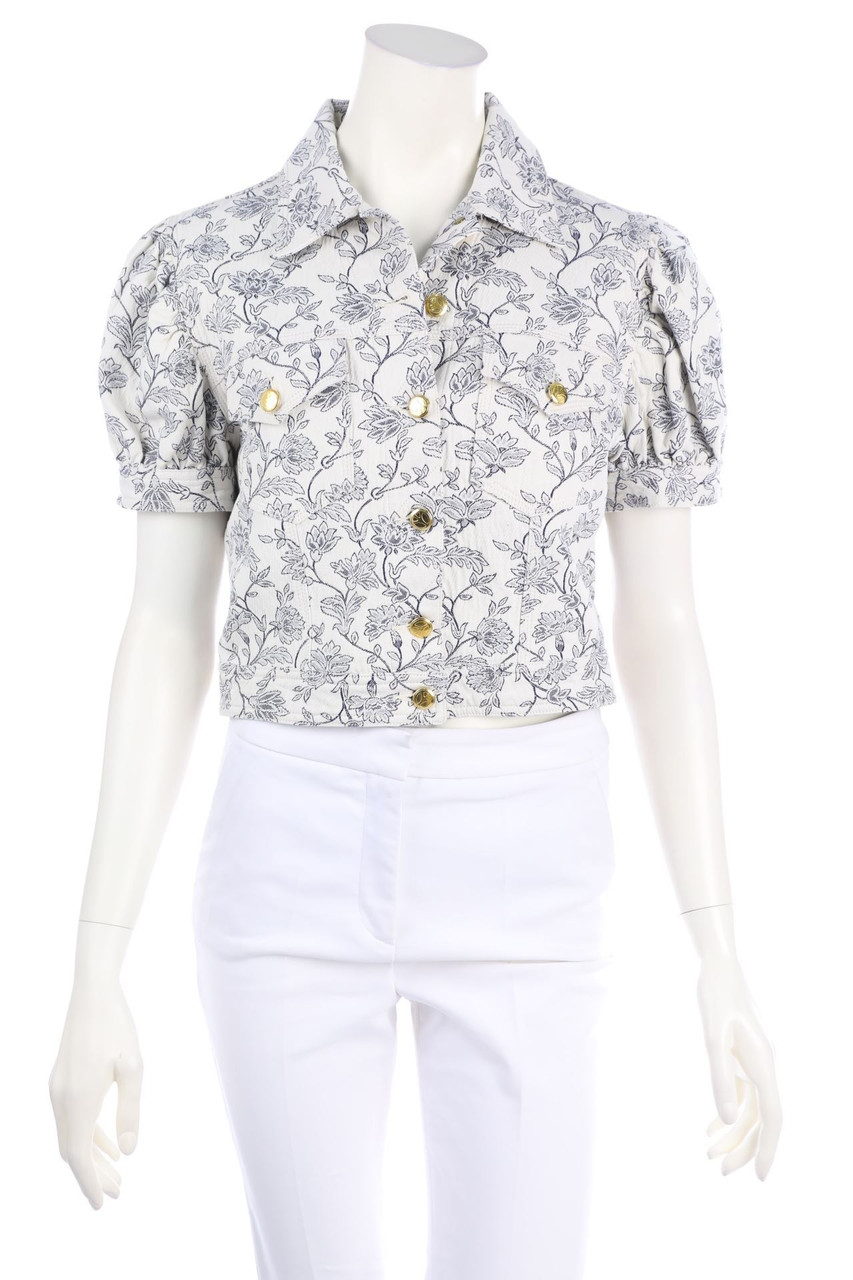 MOSCHINO JEANS - Jacke aus Jacquard mit floralem Muster - D 38