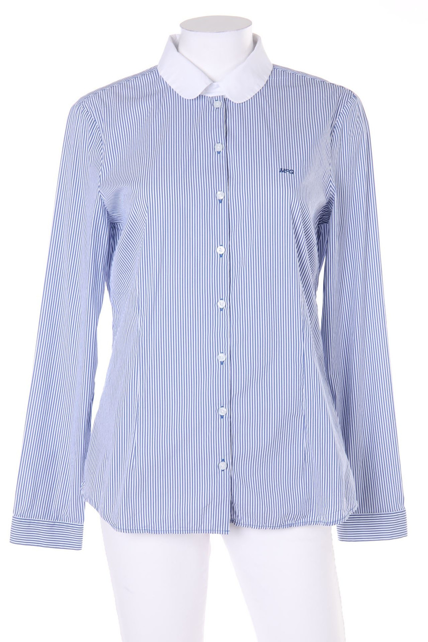 McGregor - Stripe Blouse with Logo-Stitching - D 40
