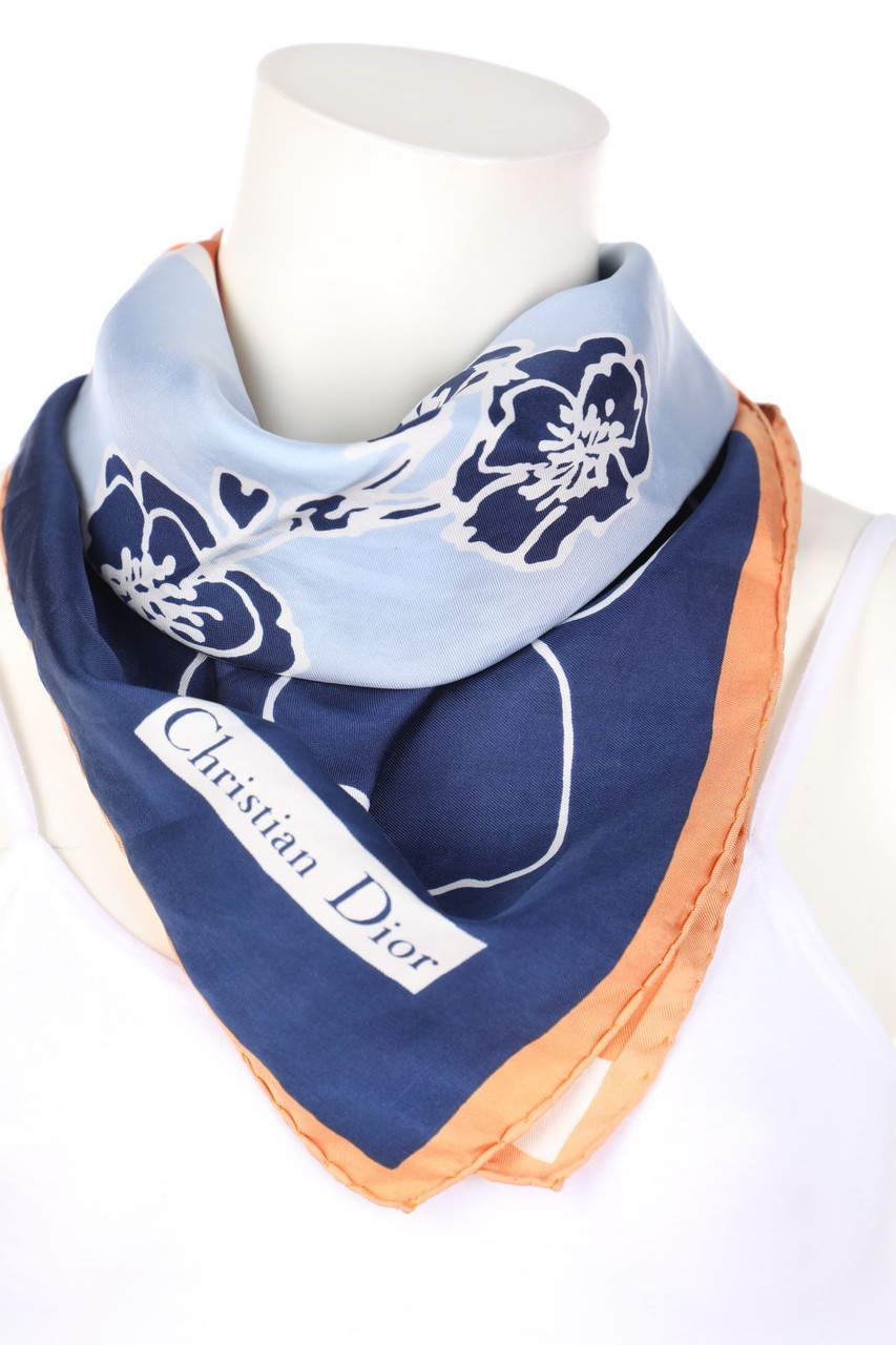 Christian Dior - Vintage-Scarf with Flower Print