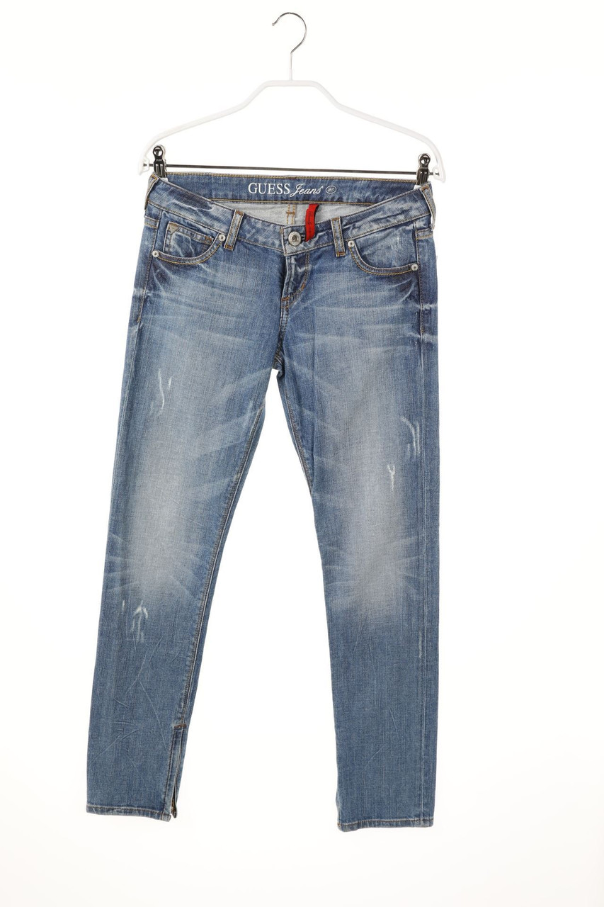 Guess Jeans - Distressed Skinny-Jeans with Logo Application - W25
