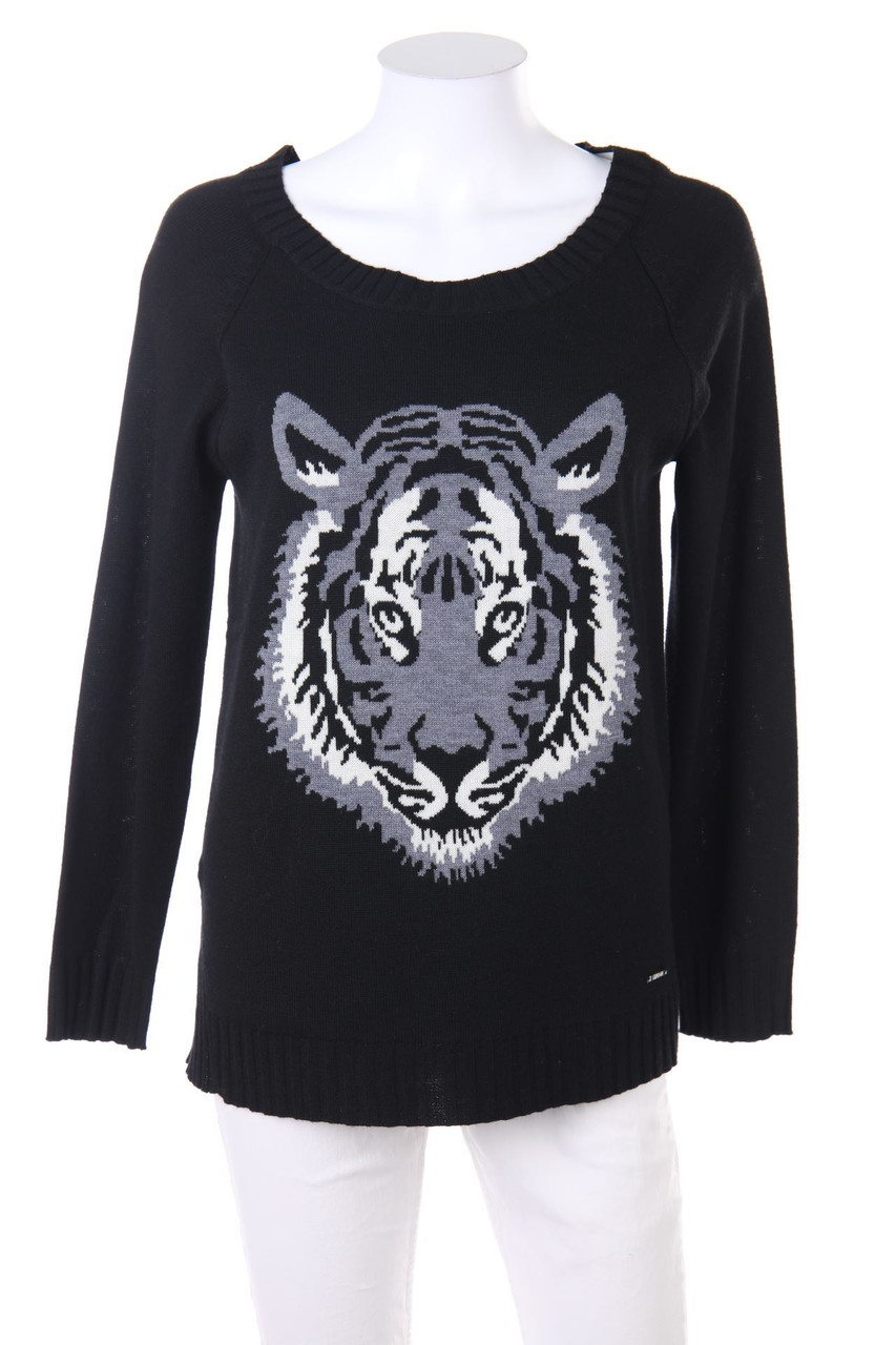 NAVYBOOT - Strick-Pullover mit Animal-Print - M