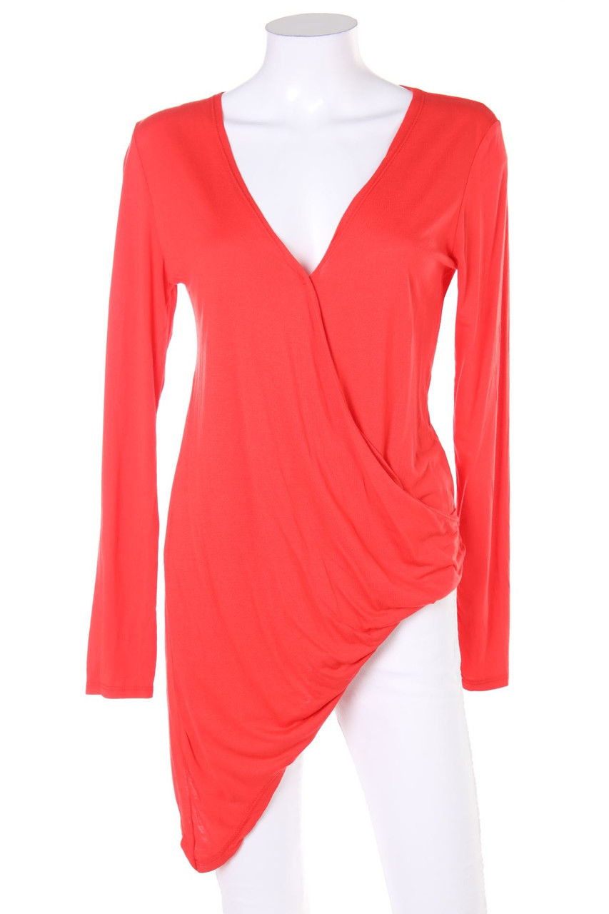 zebra - Shirt, Viscose-blend with Wrap-Effect - S