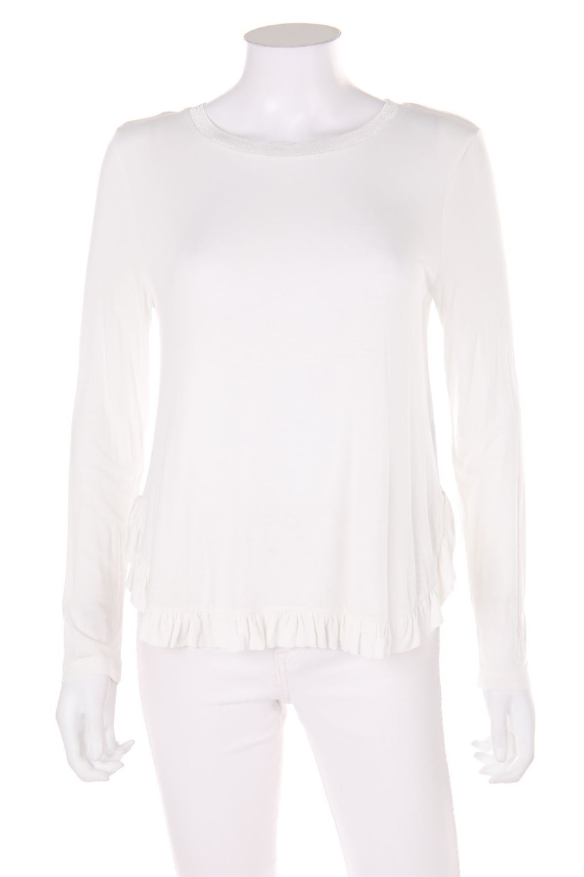 TOM TAILOR Denim - Volants-Shirt mit Viskose - S