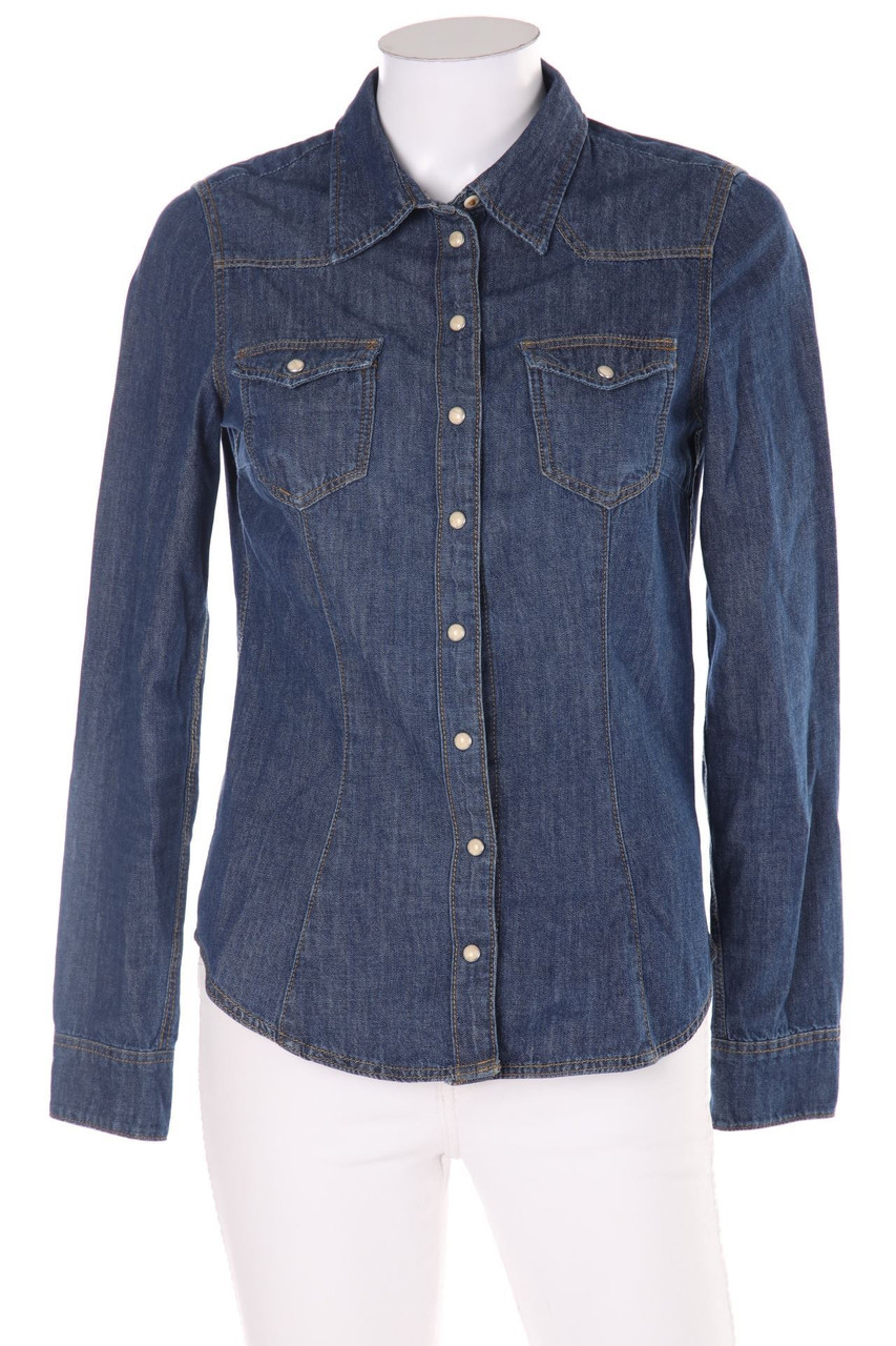 H&M &denim - Jeans-Bluse aus Baumwolle - D 34