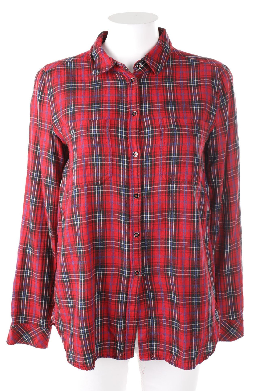 ESPRIT - Hemd-Bluse aus Baumwolle mit Karo-Muster - D 34