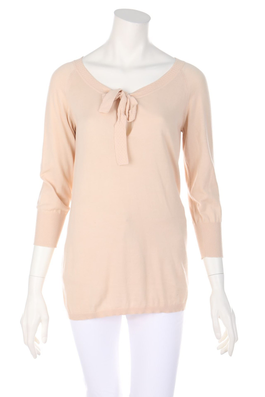 malo - Baumwoll-Pullover aus Baumwolle mit Schleife - D 38