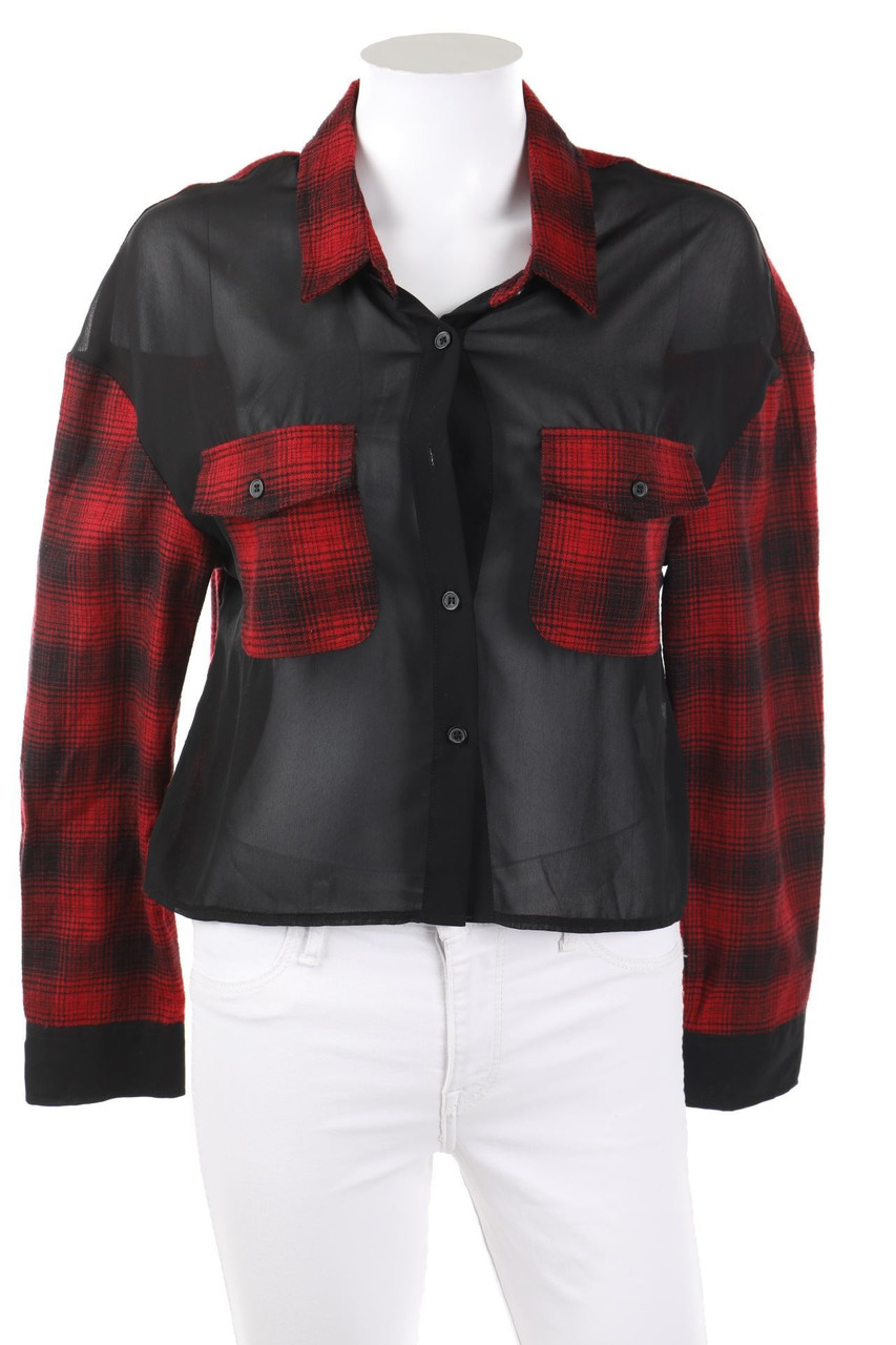 YES OR NO - Vokuhila-Hemd-Bluse mit Karo-Muster - S