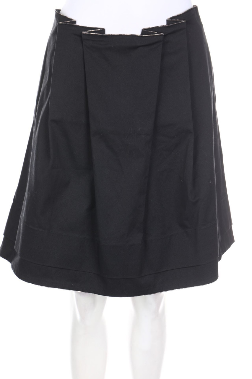 Drina - Cotton Pleated-Skirt with Draping - L