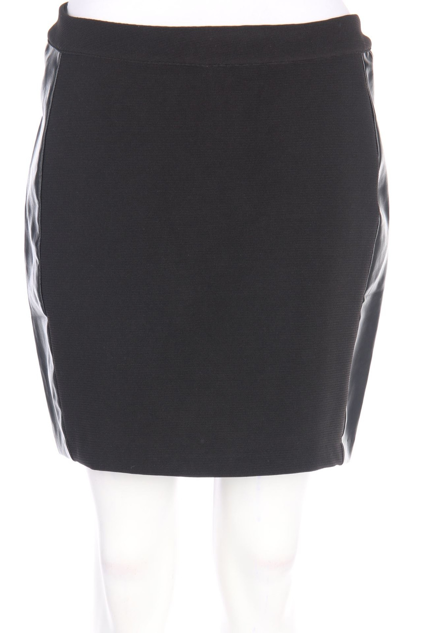 VERO MODA - Minirock mit Kunstleder-Details - M