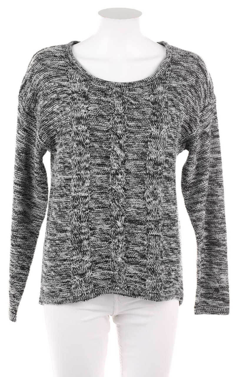 Ohne Label - Strick-Pullover mit Zopf-Muster - S