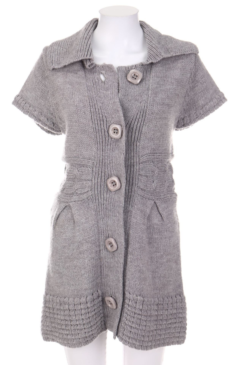 Ohne Label - Cardigan mit Zopf-Muster - S