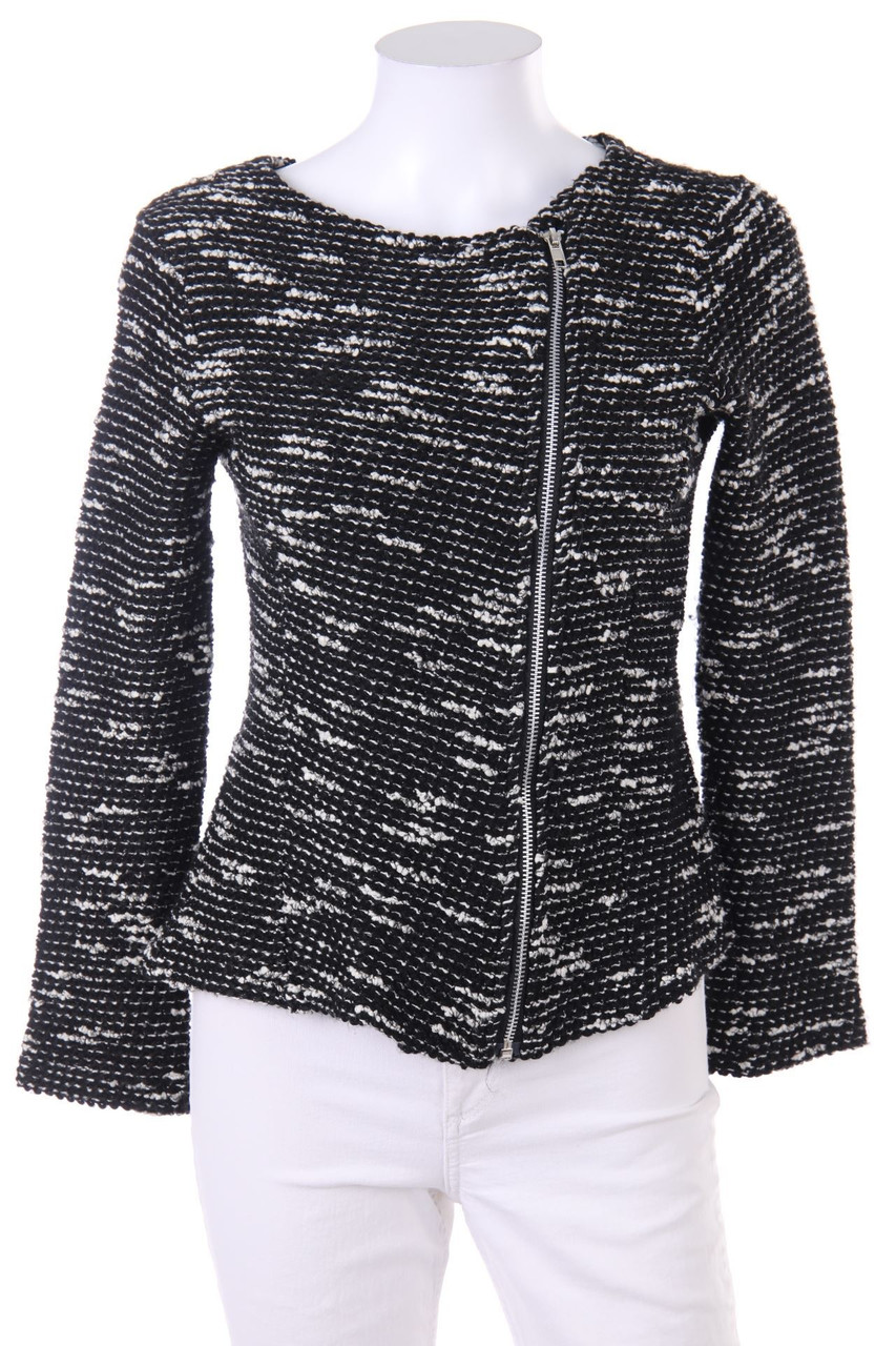 AVANT PREMIERE - Stripe Cardigan with Zipper Closure - S