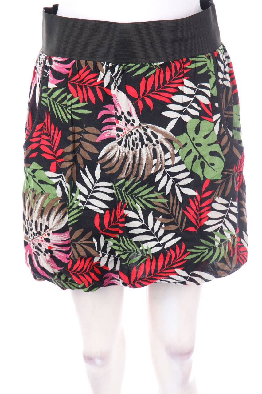 FSBN - Cotton Skirt with floral print with Tropical Print - L