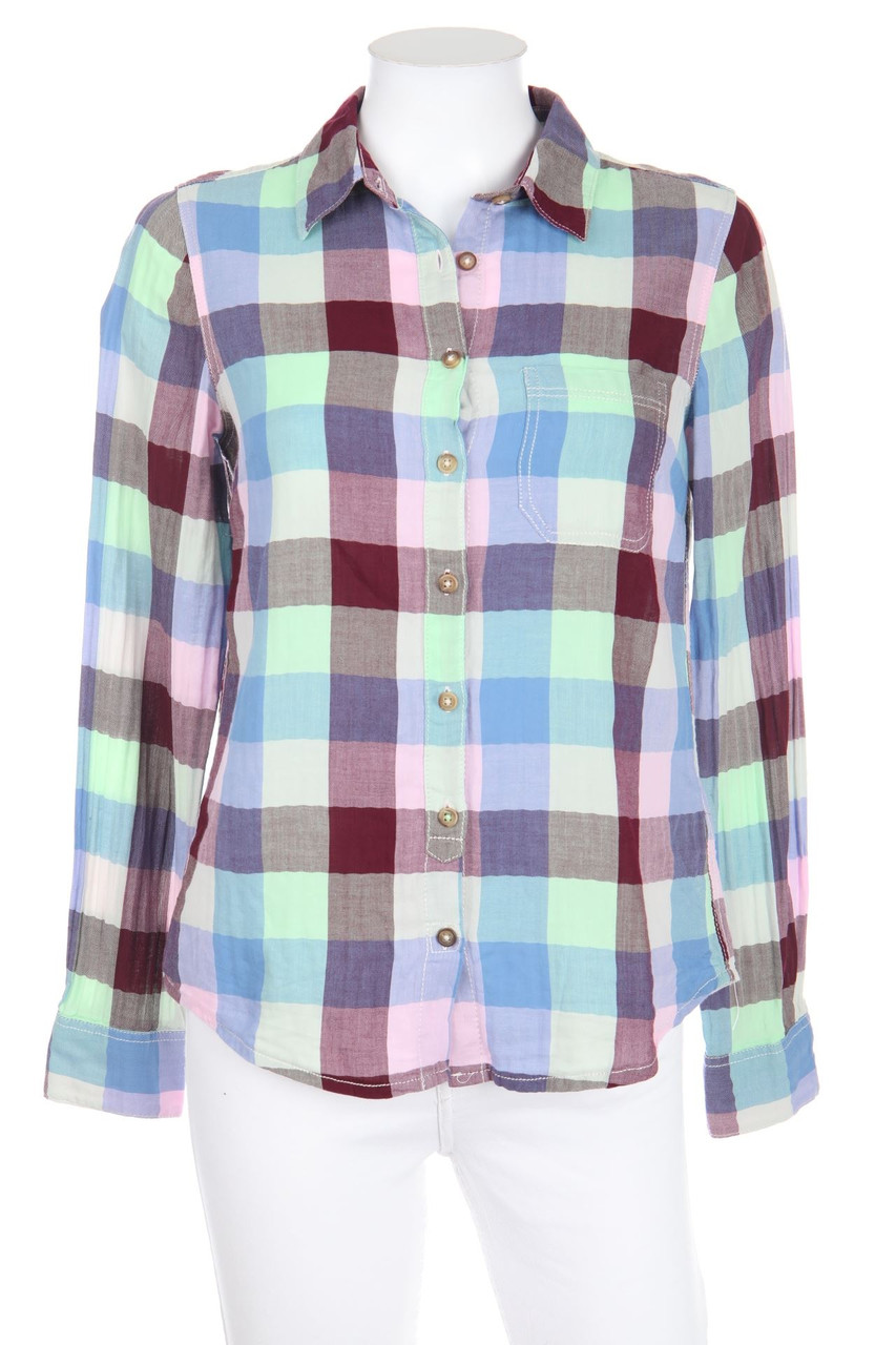 H&M LOGG - Hemd-Bluse aus Baumwolle mit Karo-Muster - D 36