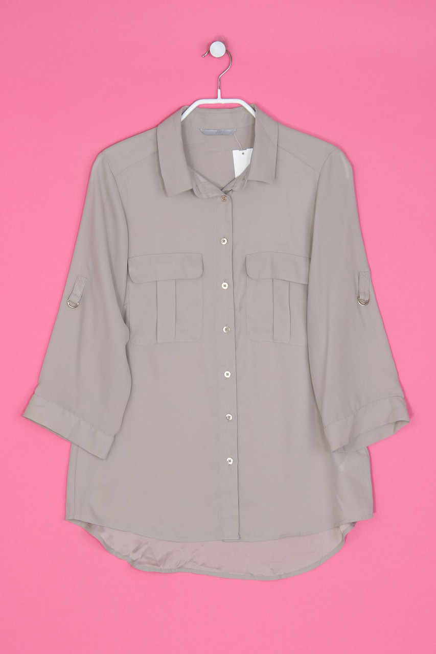 H&M - Hemd-Bluse mit 3/4-Ärmel - L