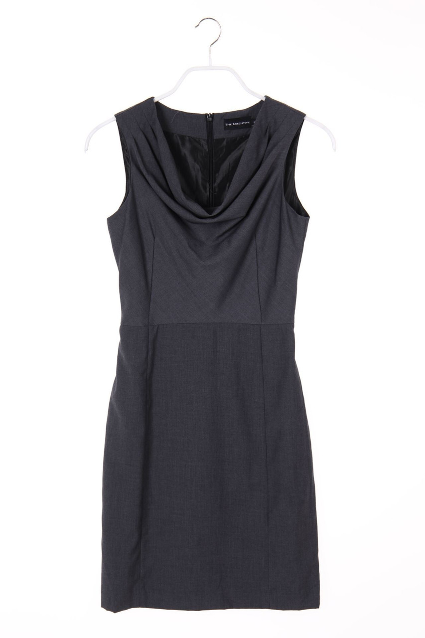 THE EXECUTIVE - Sheath Dress with Cowl Neck - S