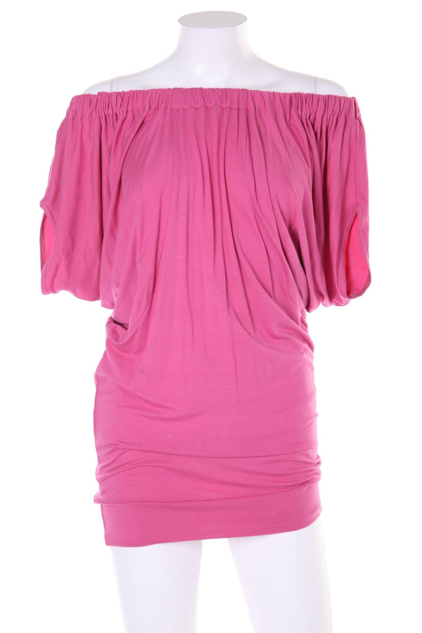 TOUT FEU TOUT FEMME - Long-Kurzarm-Shirt mit Viskose mit Falten - L