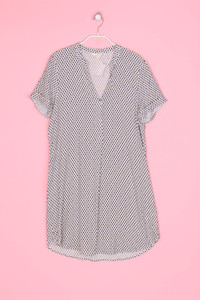 H&M - Kurzarm-Bluse mit Punkten - D 36