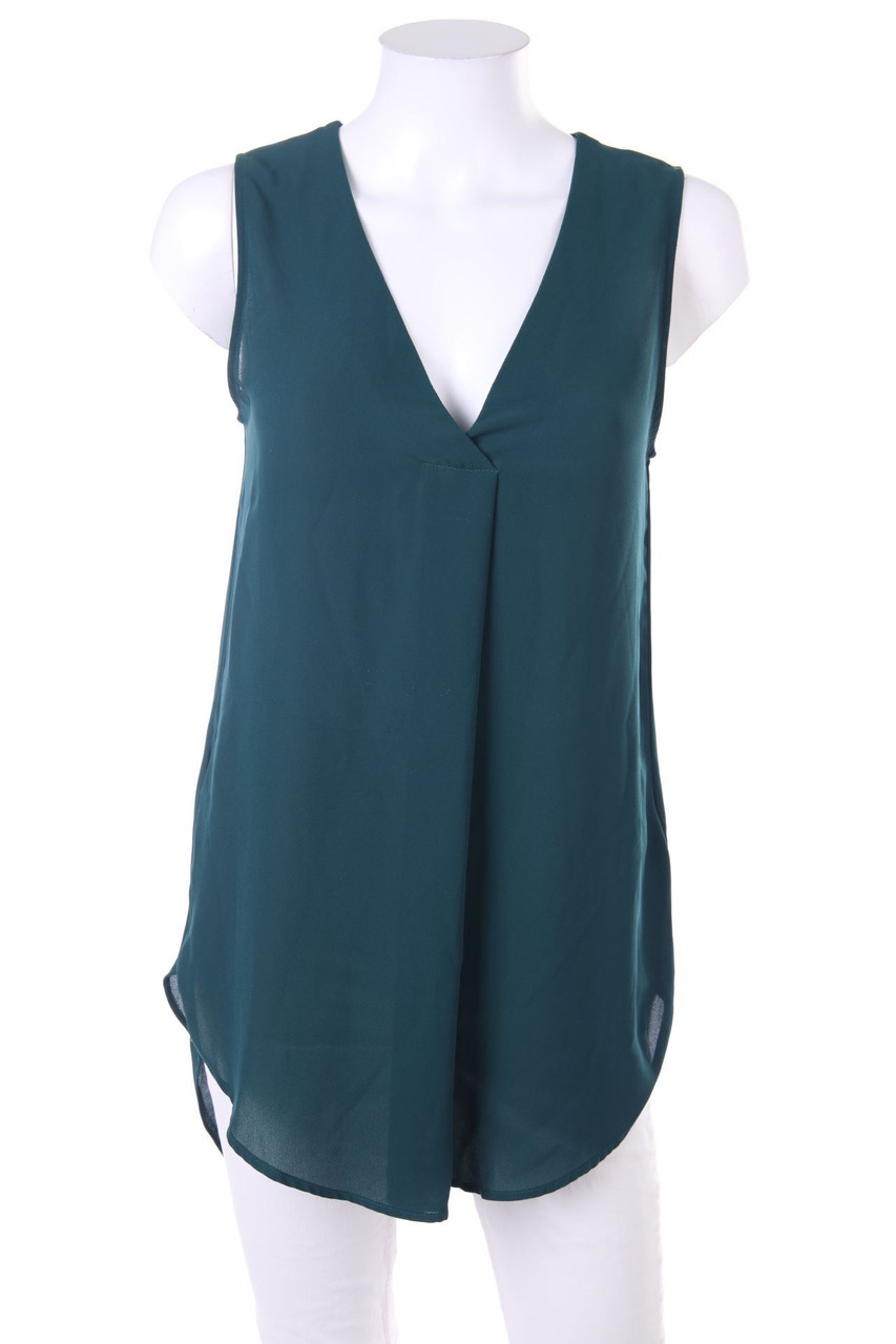 H&M CONSCIOUS - Vokuhila-Blusentop mit tiefem Ausschnitt - D 34