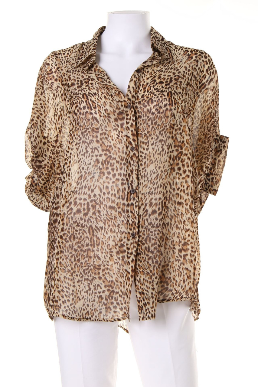 zebra Collection - Shirt Blouse with Leo Print - S
