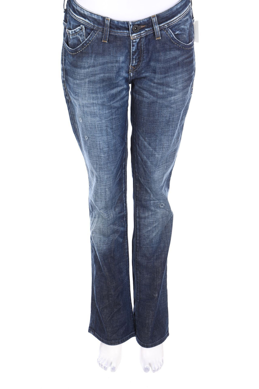 Hilfiger Denim - Used Look Flared-Jeans mit Logo-Patch - W32