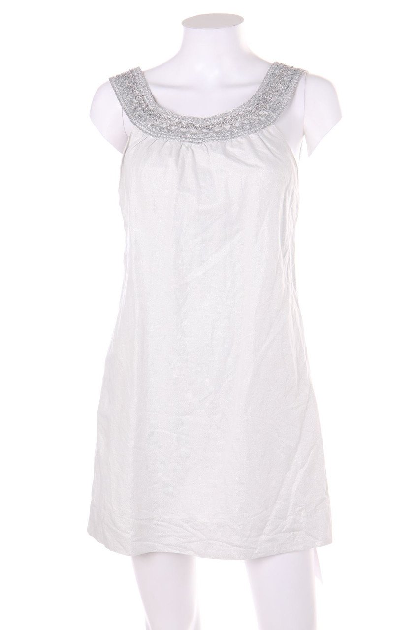 ZARA TRF - Glitzer-Crop-Top mit Leinen - M