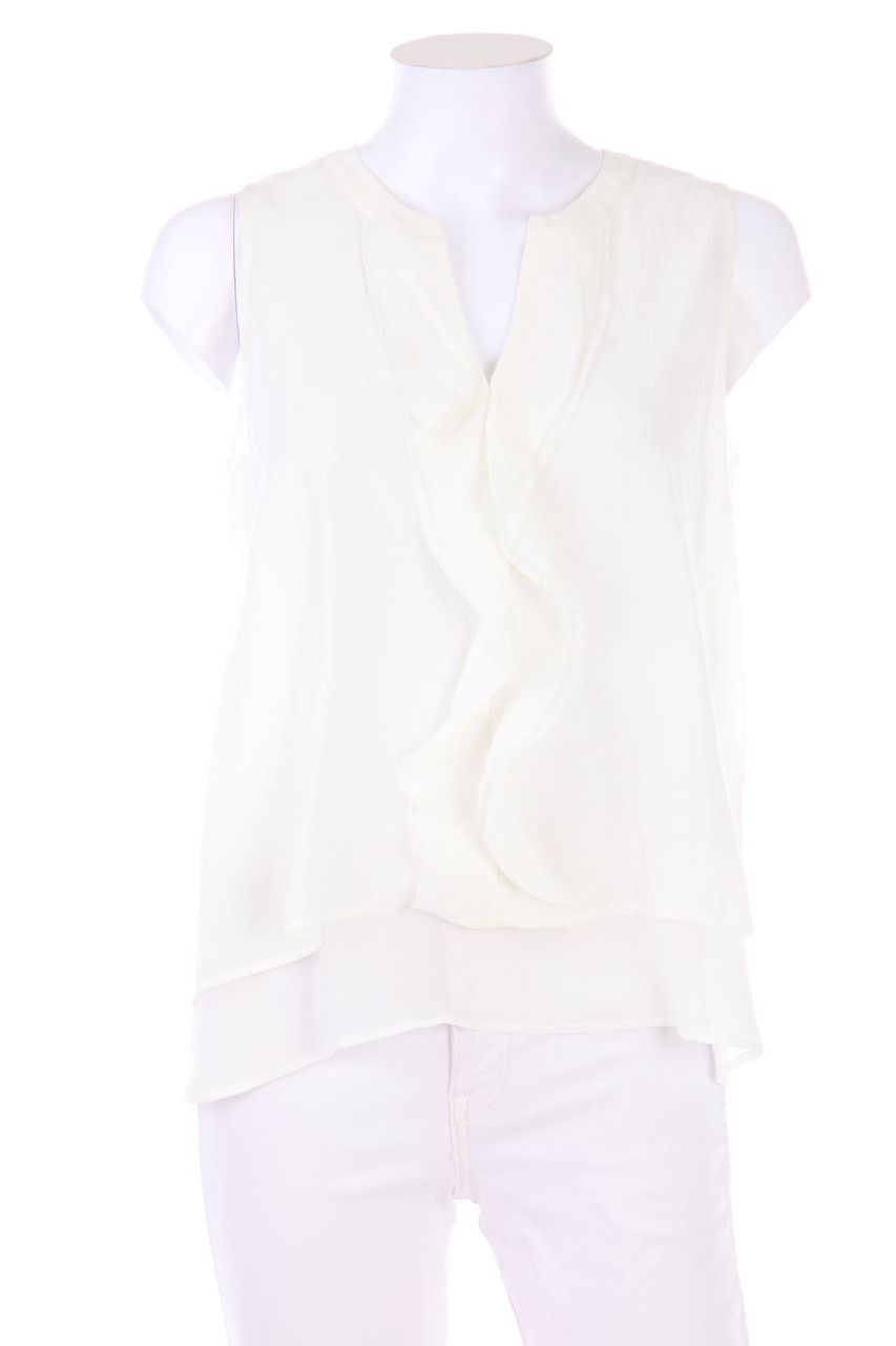 NAVYBOOT - Blusentop im Layer Look mit Volants - L