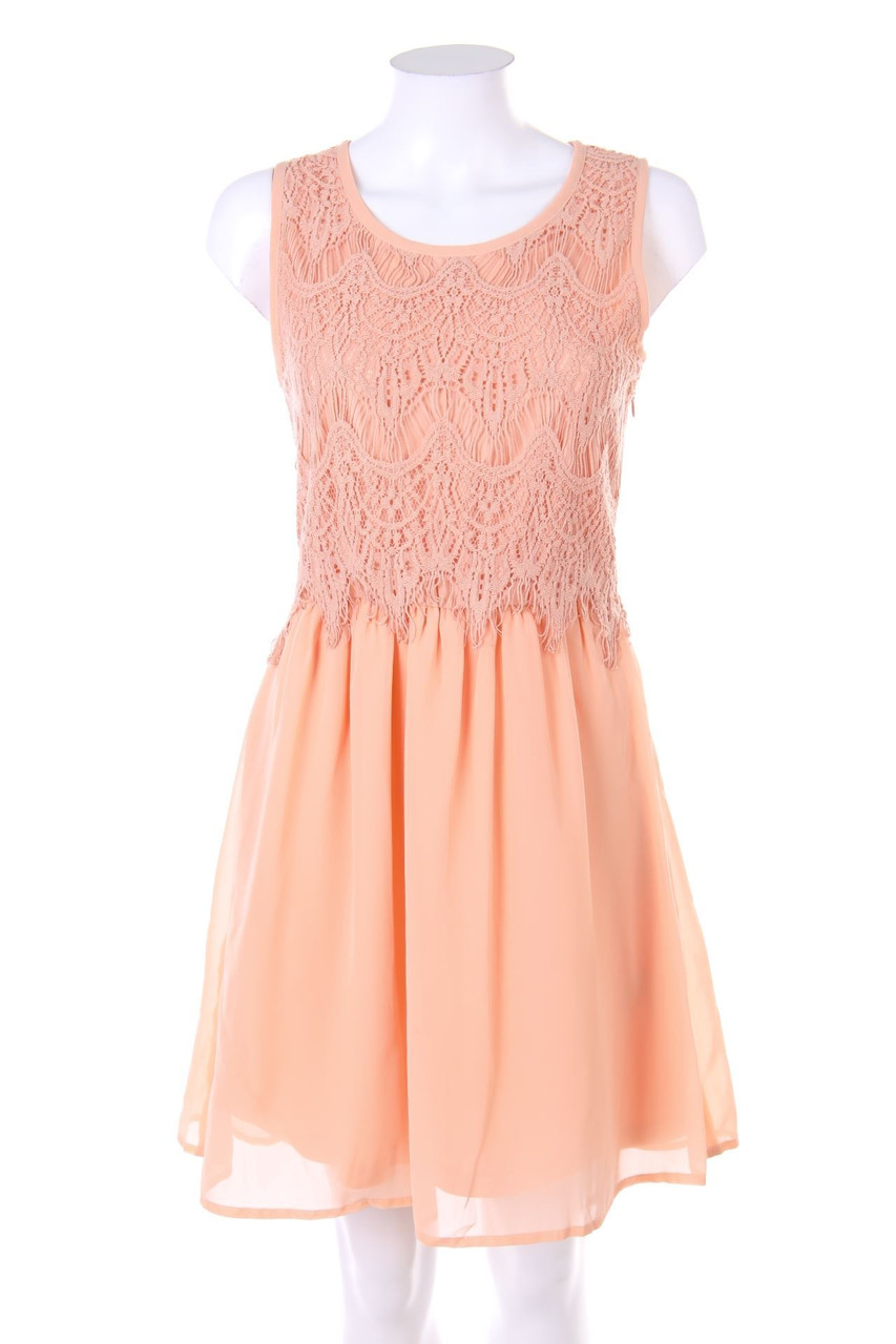 BODYFLIRT - Mini-Kleid mit Spitzen-Einsatz mit Raffungen - D 32-34