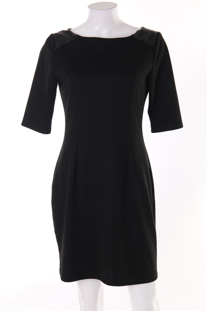 NAF NAF - Kleid mit Kunstleder-Details mit Viskose - L