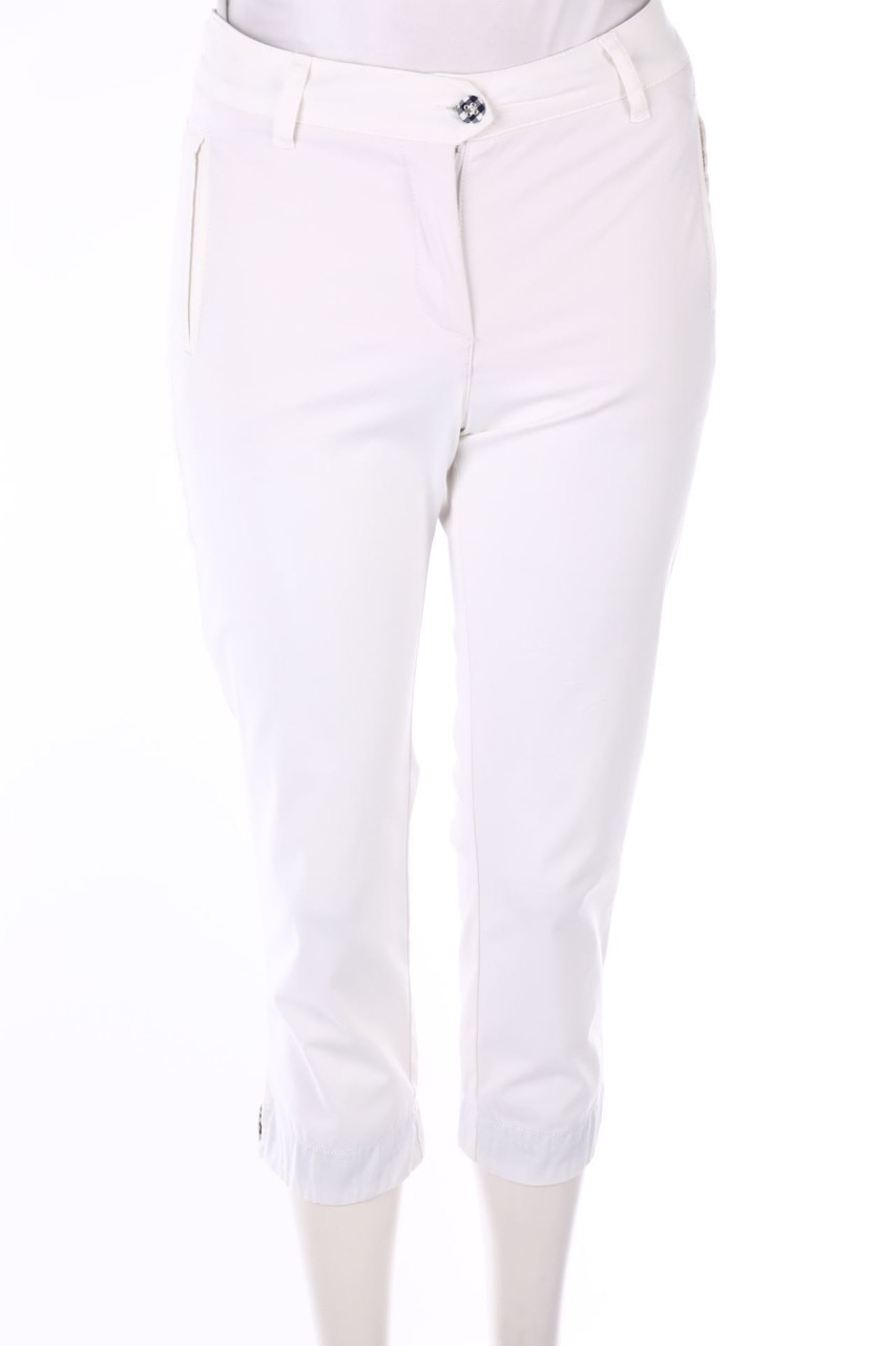 CHERVÒ - Capri Pants, Cotton-blend with Logo-Stitching - D 36