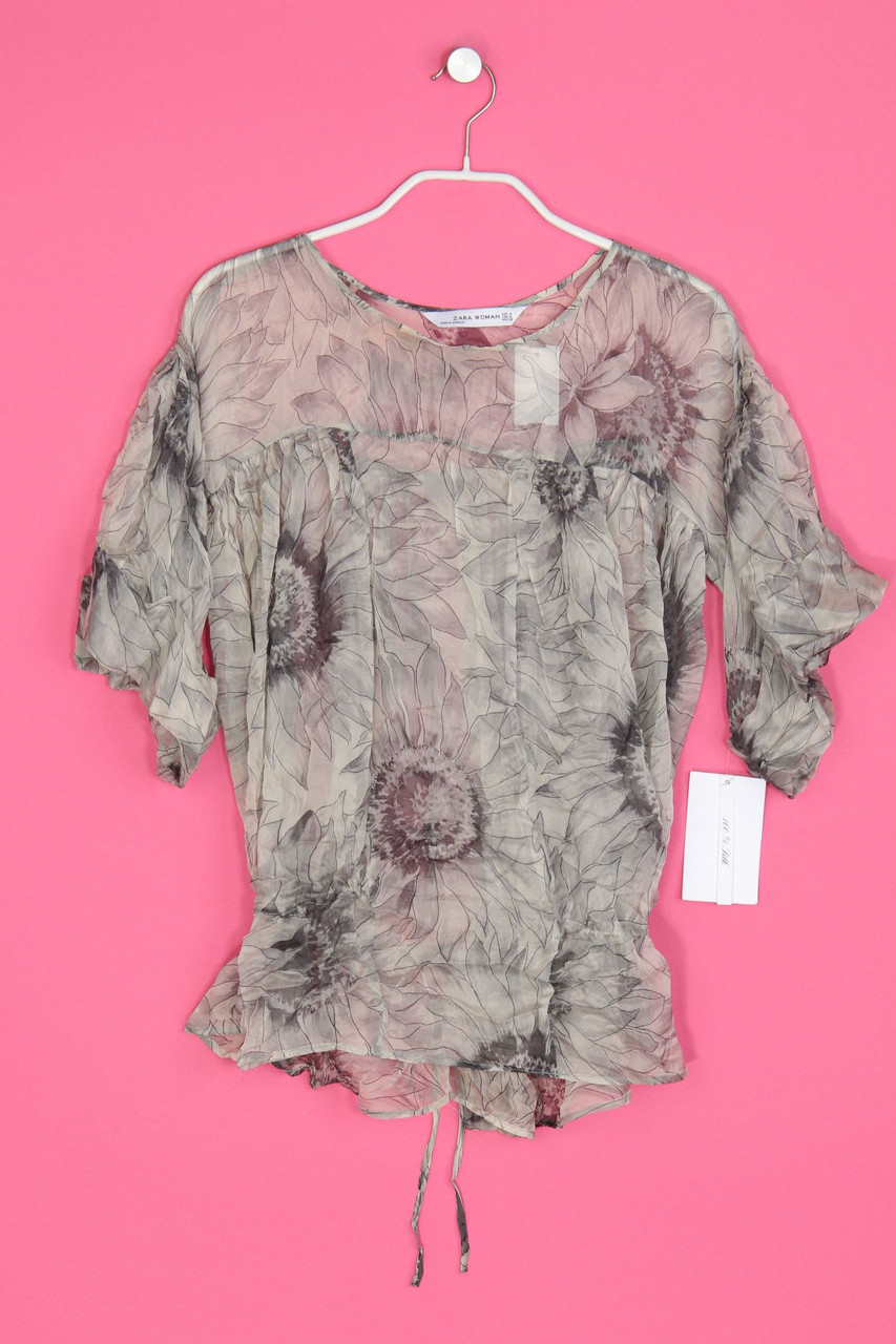 ZARA WOMAN - Seiden-Bluse - M