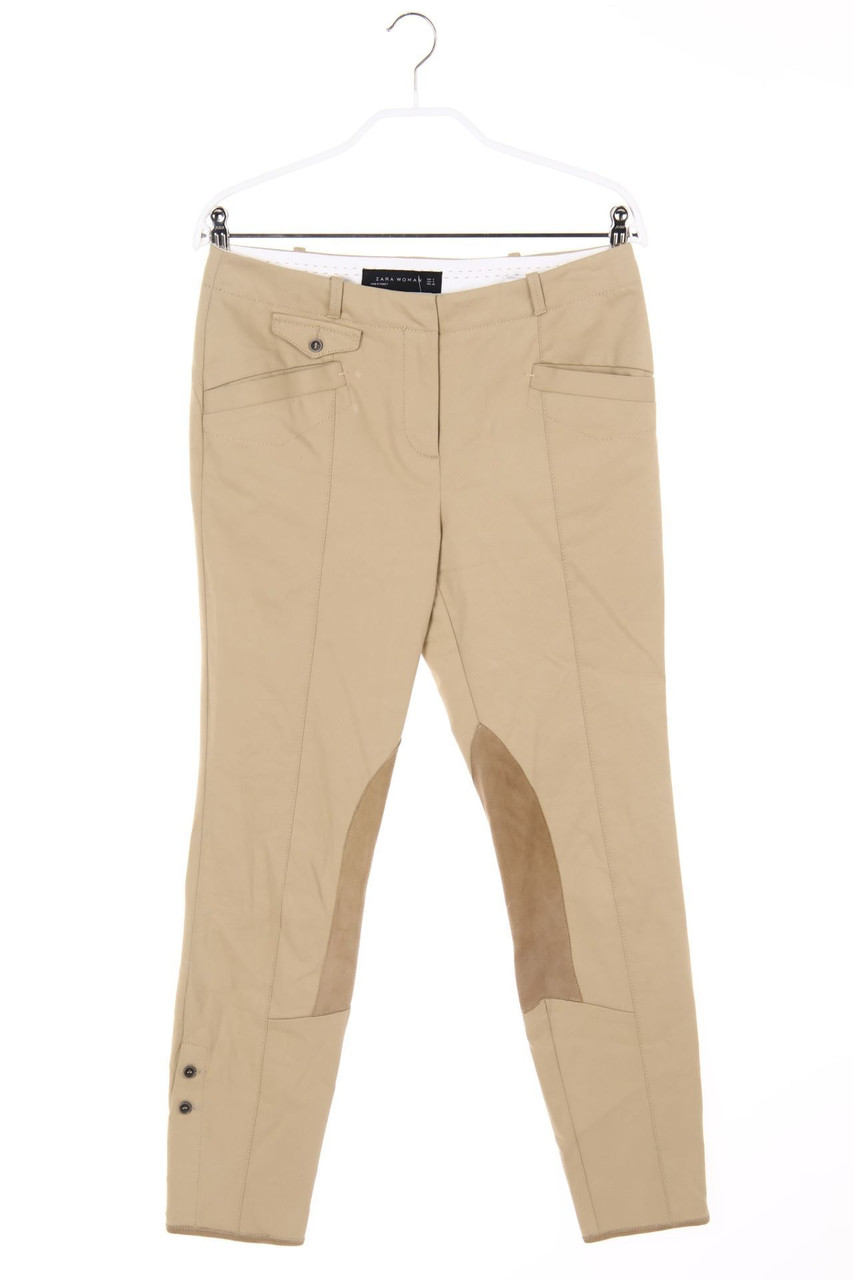 ZARA WOMAN - Hose mit Leder-Details - S