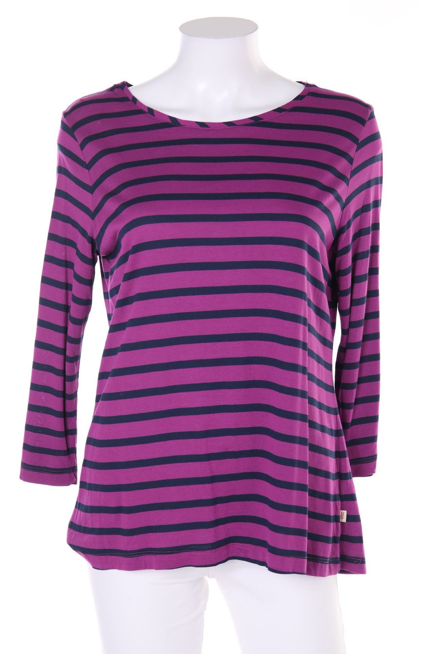 LINDEX - Longsleeve-Shirt, Viscose with Stripes - M