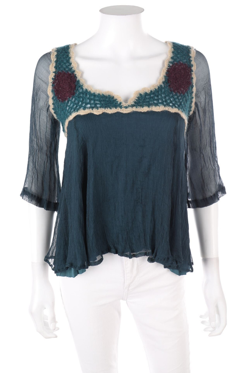 maje - Blouse made of Silk with Mohair - D 36