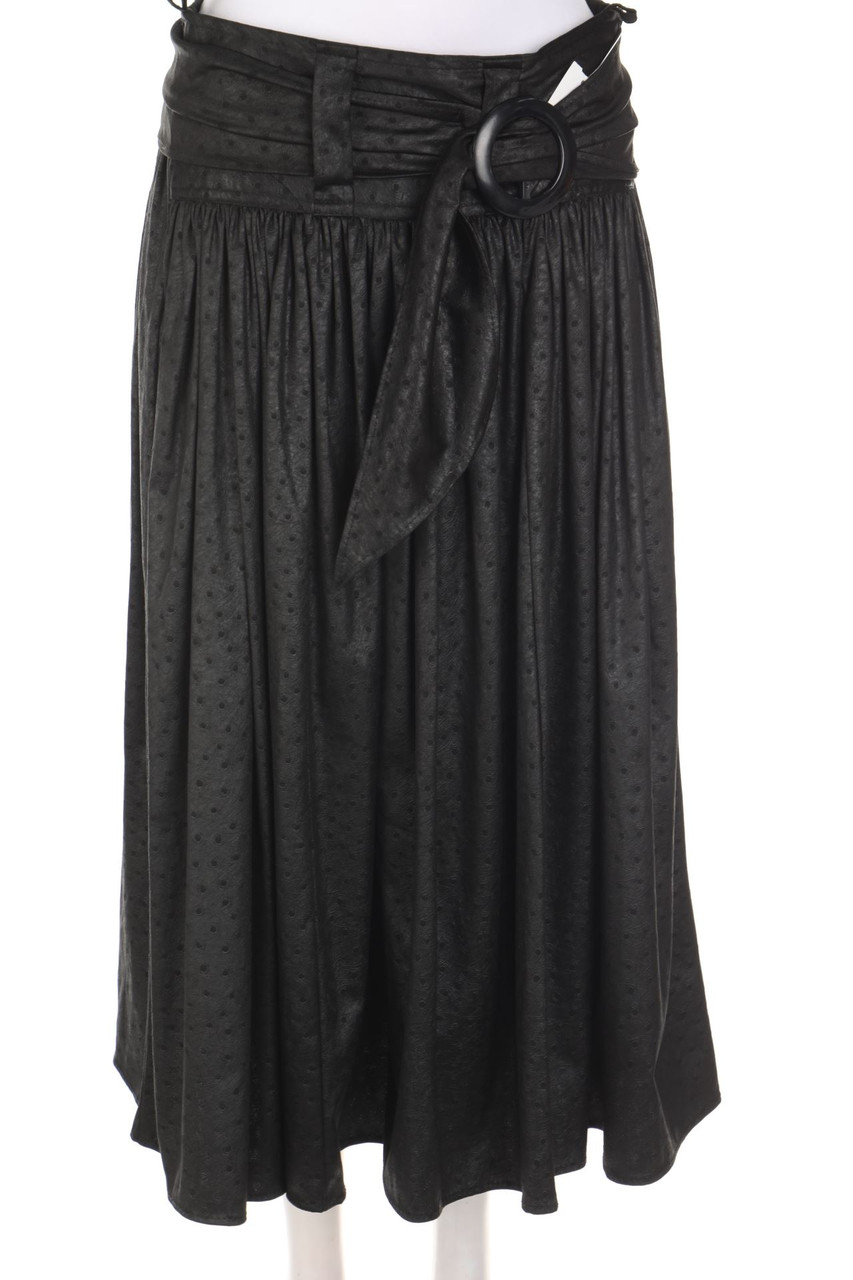 No Label - Pleated Skirt with Small Dots with Belt - D 36-38