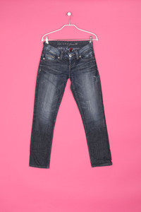 Guess Jeans - Used Look Skinny-Jeans mit Logo-Patch - W26