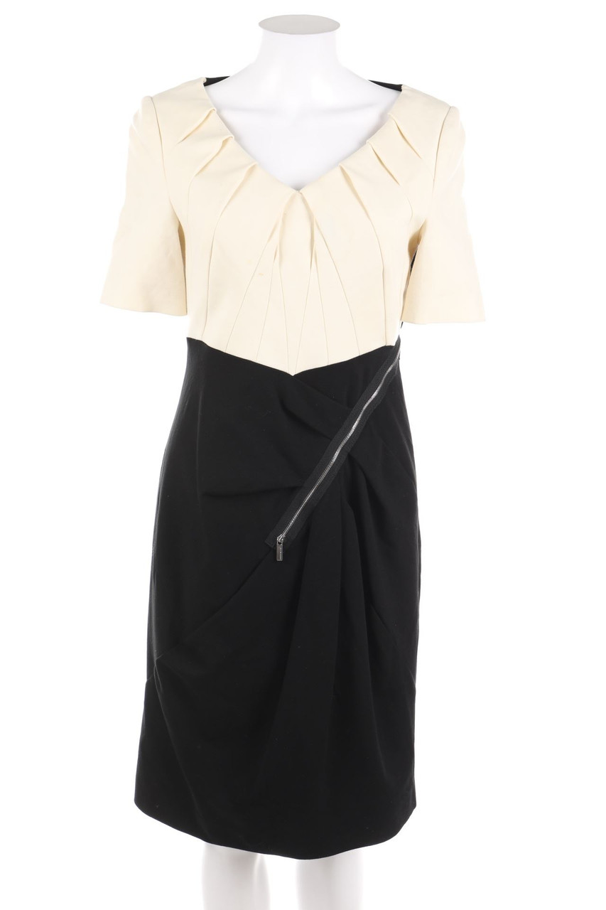KAREN MILLEN - Two Tone-dress, Pleated - D 40
