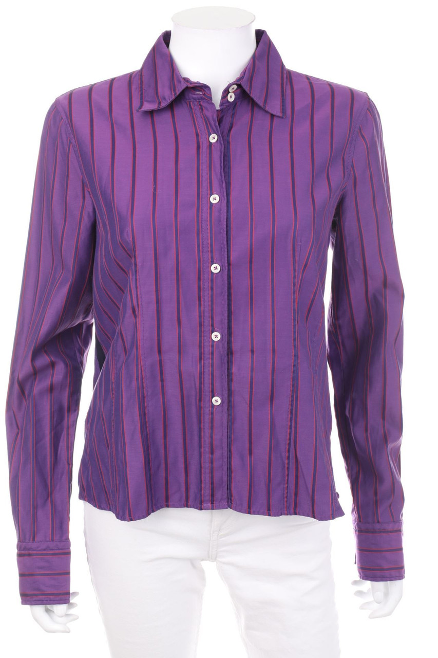 0039 ITALY - Shirt Blouse with Stripes - L