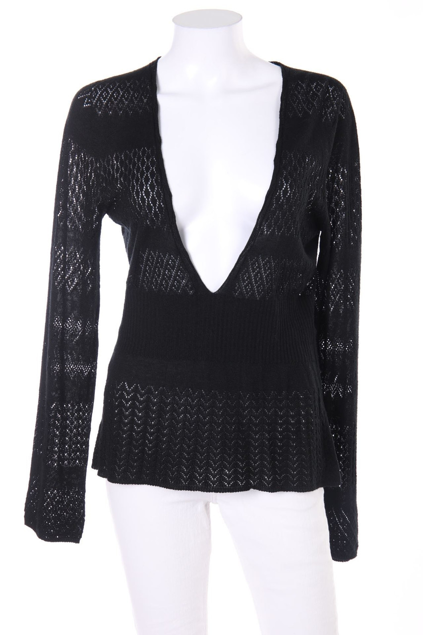 ouí - Strick-Pullover aus Lochstrick mit Viskose - D 38