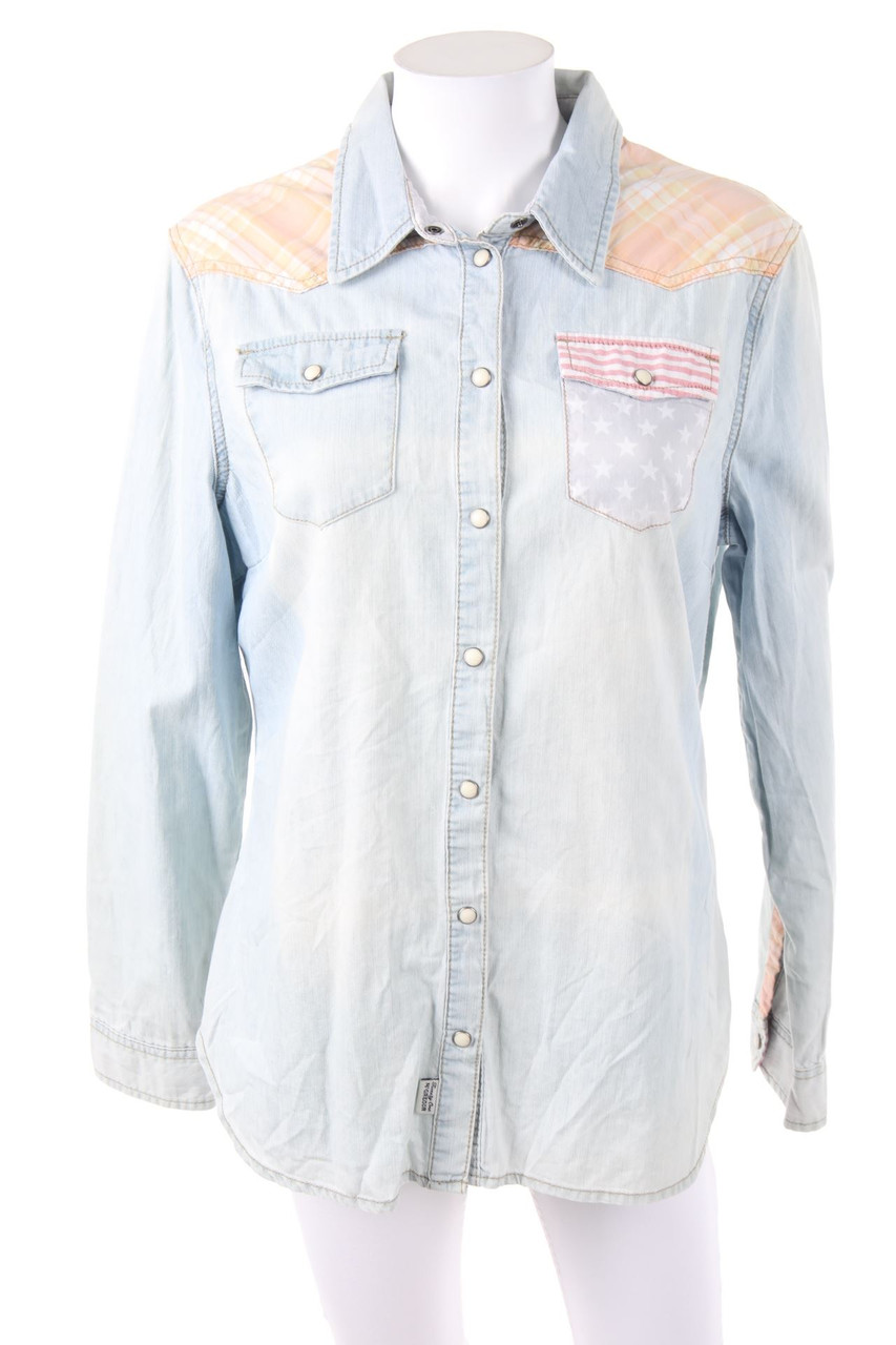 Twenty One by McGregor - Denim Blouse with Patch Pockets - D 42