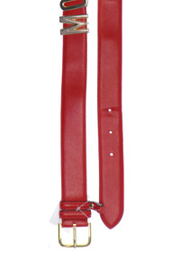MOSCHINO - Belt, Real Leather with Logo Application