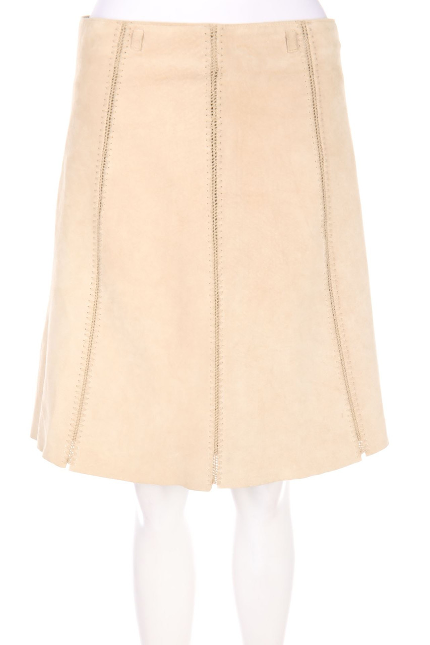 VILA - Lederrock im Boho-Stil - S