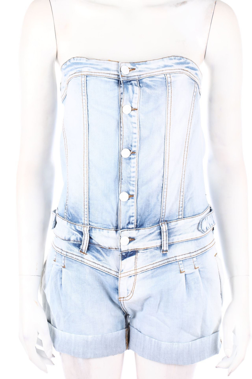 PiNK - Denim-Playsuit mit Stretch - M