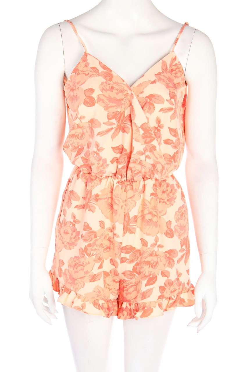 zebra - Volants-dress with floral print - S