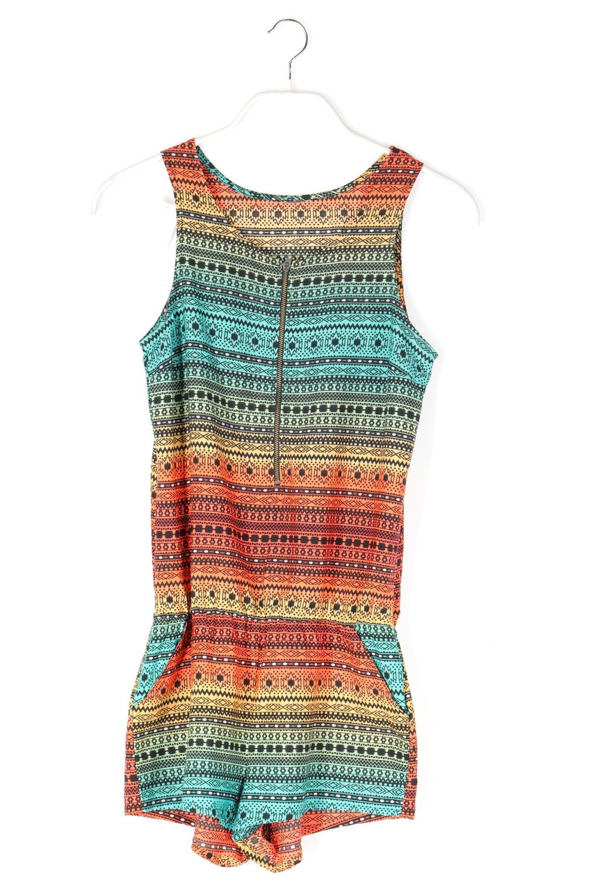 GÉMO - Playsuit im Ethno-Stil mit Reißverschluss - XS