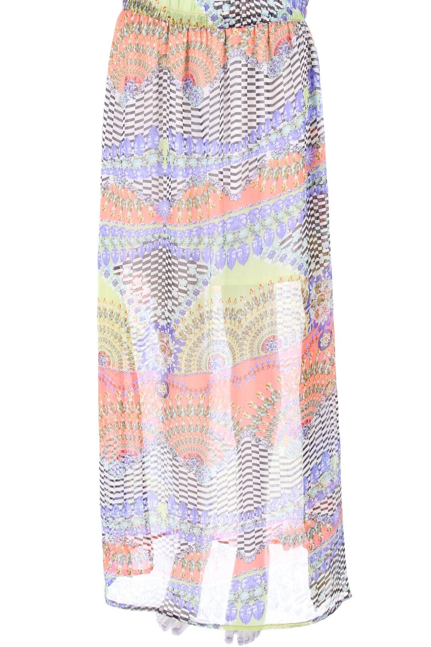 Chris Line - Print-Skirt with Slit - L