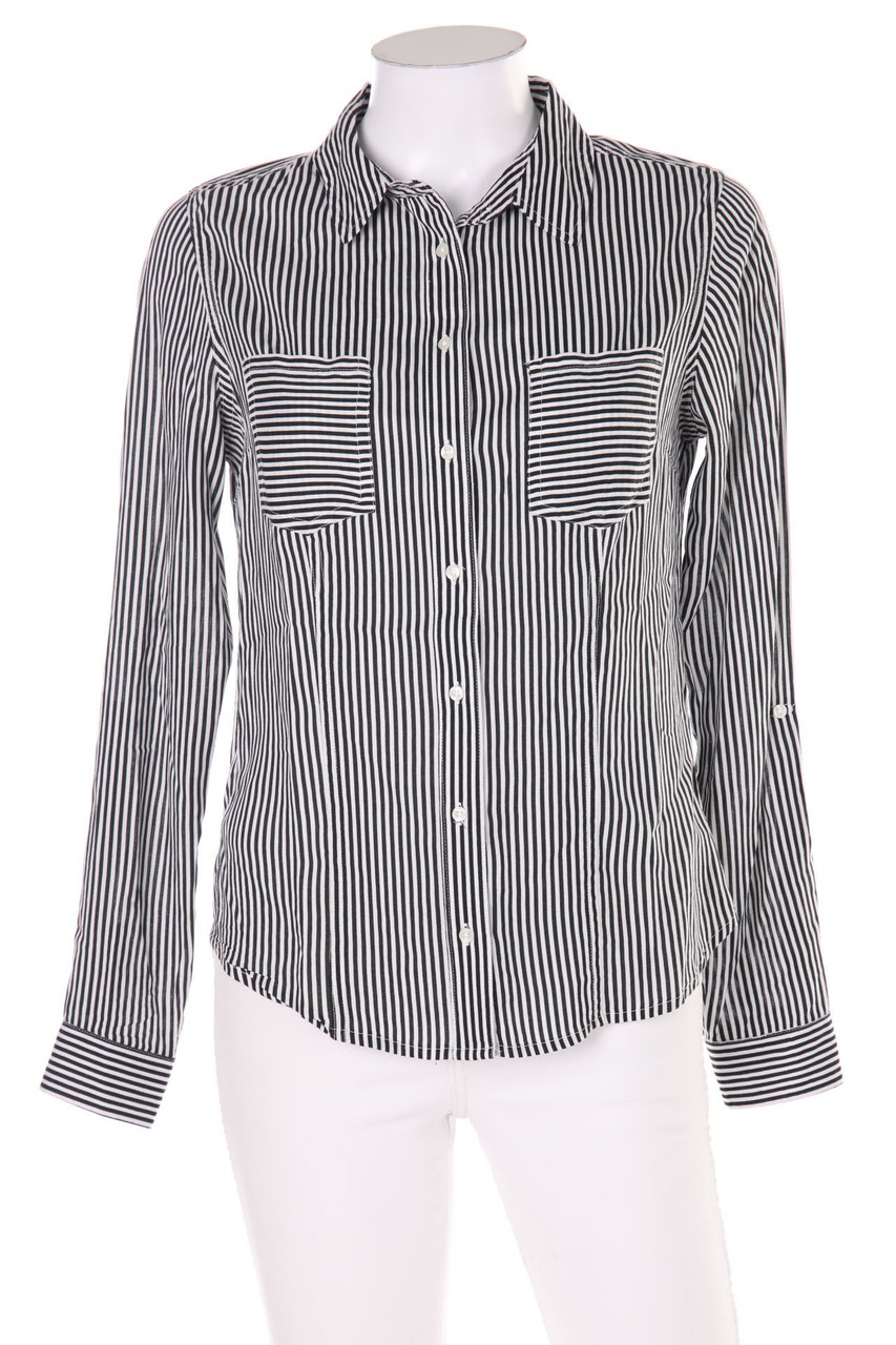 TALLY WEiJL - Two Tone-Shirt Blouse with Roll-up Sleeves - S