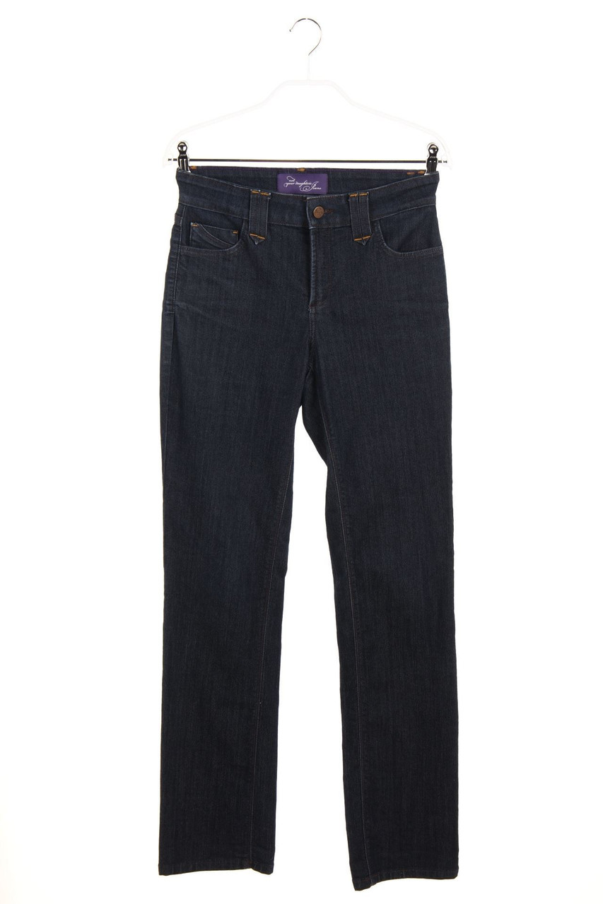 NYDJ not your daughter´s Jeans - High Waist-Straight Cut Jeans mit aufgesetzten Taschen - D 32