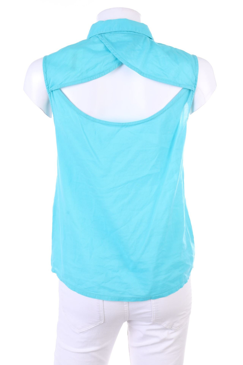 No Label - Blouse Top with Cut-Out - L